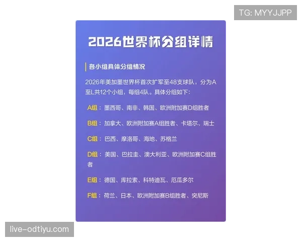 2026世界杯哪个小组竞争最开放